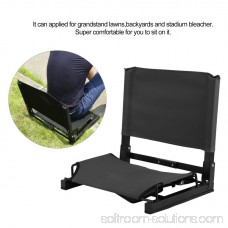 Stadium Bleacher Seats Folding Portable Stadium Bleacher Cushion Chair Durable Padded Seat With Back,Black 570768557